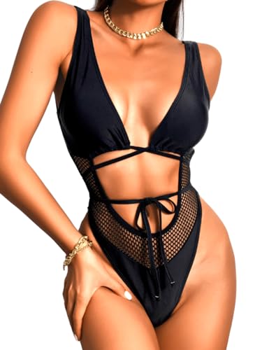 Sexy One Piece Swimsuits, High Cut Backless, Plunge Rave Outfits