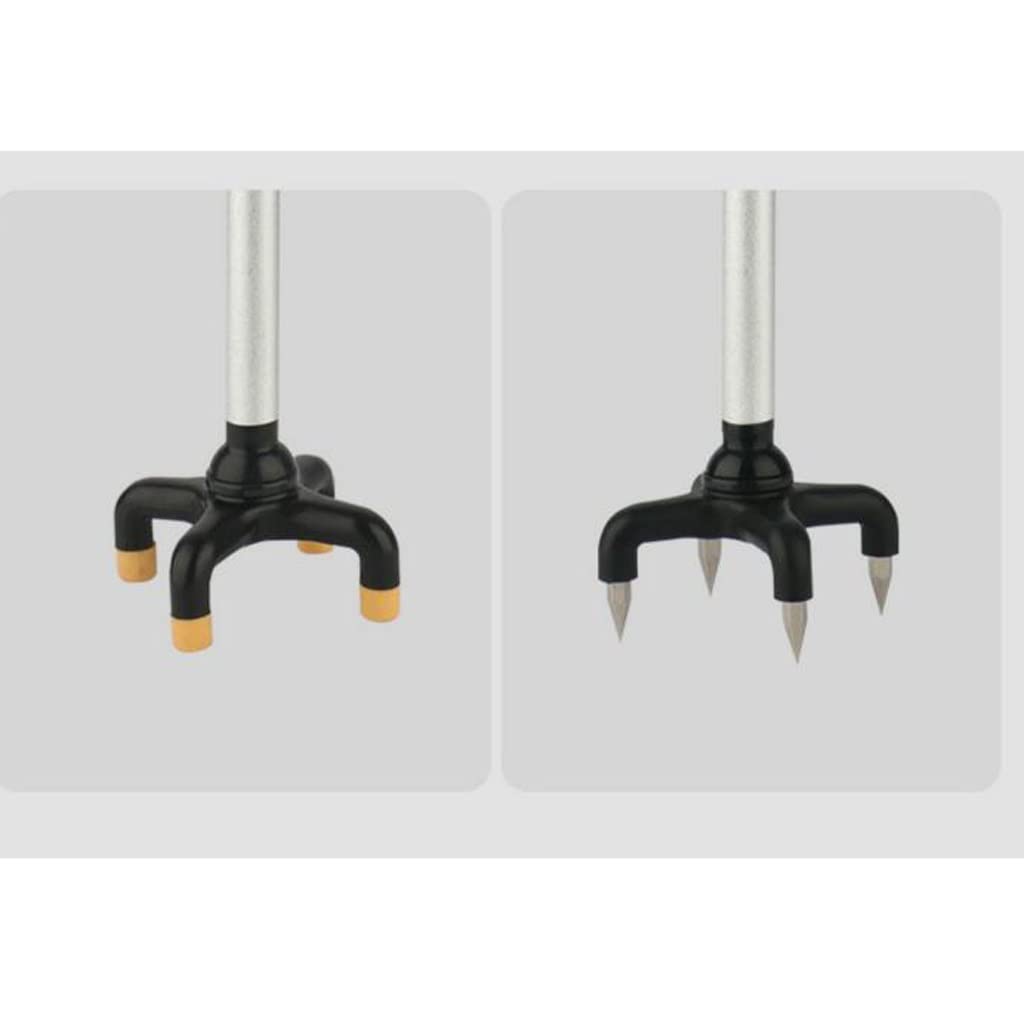 GCX- Muletas de aleación de Aluminio for Ancianos con Cuatro Patas y bastón Ligero Antideslizante Bastón cuadrangular telescópico for Ancianos Firma (Color : Brown)