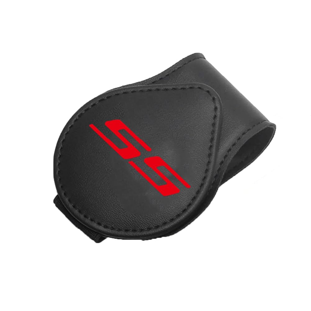 Car Sunglasses Holder, Leather Frame, Card Clip for Hanging Glasses on Car Visor, Sunglasses Holder Compatible with Chevy Camaro SS