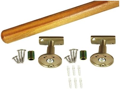 アイワ タモ手すり 900mm 縦型ブラケット付 00113346-1 AP-1539E