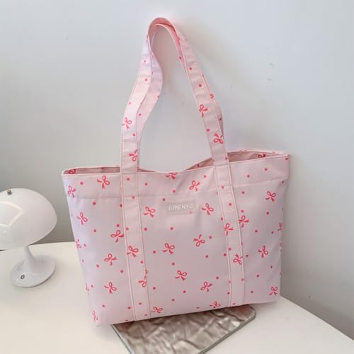 Women Cotton Padded Pattern Shoulder Bag with Large Capacity Commuting Tote Bag Chic Hobo Bag for Shopping Work 6
