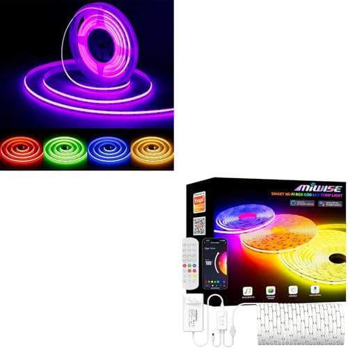 Tira LED MIWISE COB RGB 13 m Cambiable Color y Dimmable miniatura 1