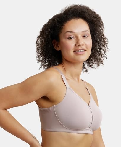 Image of Jockey ES27 Women Wirefree Non Padded Super Combed Cotton Elastane Stretch Full Coverage Minimizer Bra