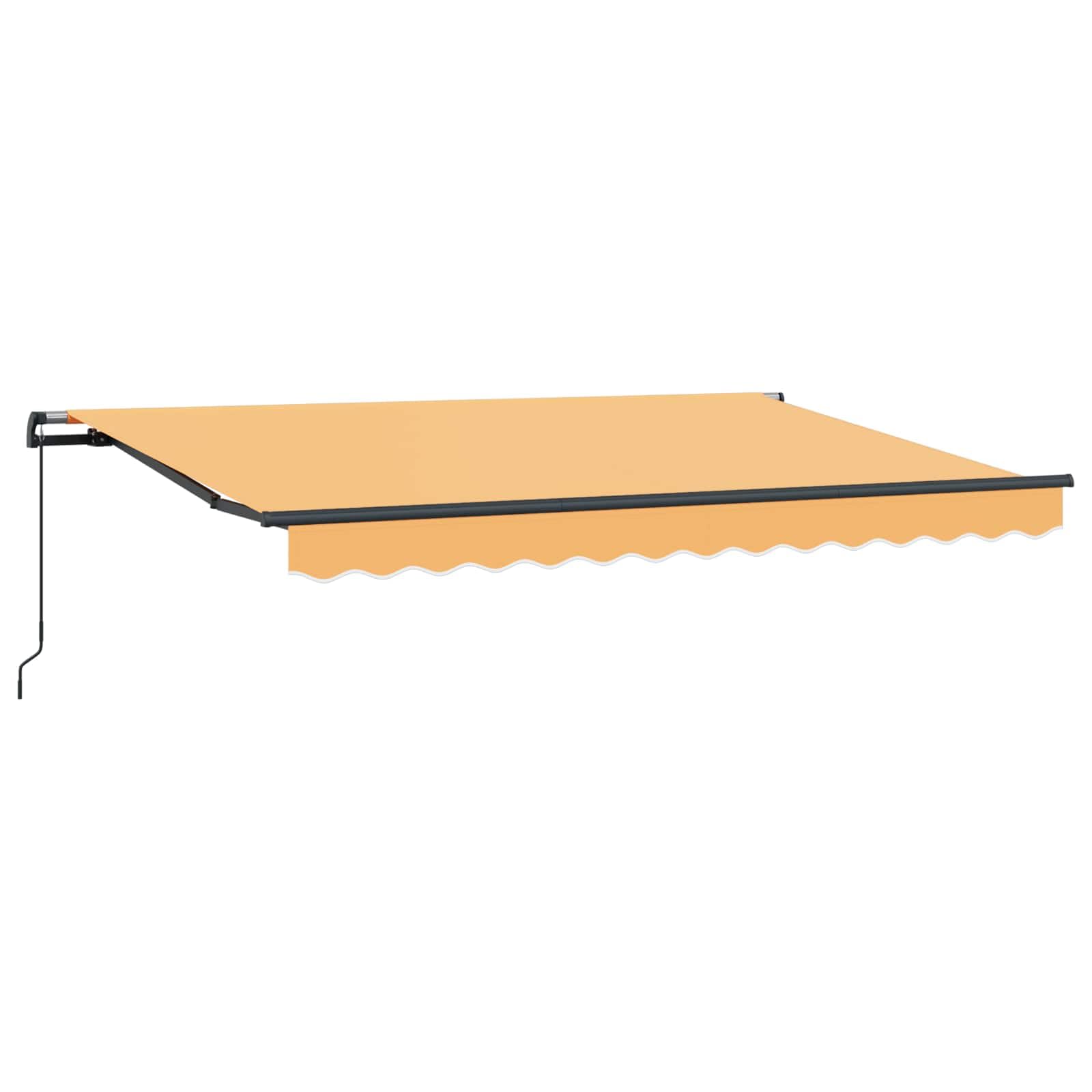 Auvent rétractable anti-UV avec ombrage ajustable et toile résistante à la pluie