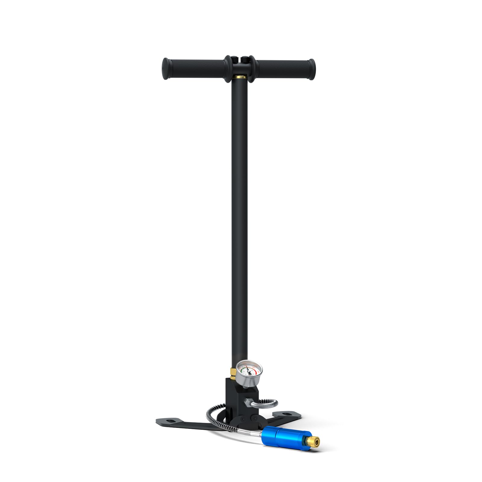 Pompe à air de plongée, Pompe à Pneumatique pour Pneus Haute Pression, Pompe à air Portable PCP Pédale Pliable avec Manomètre Précis