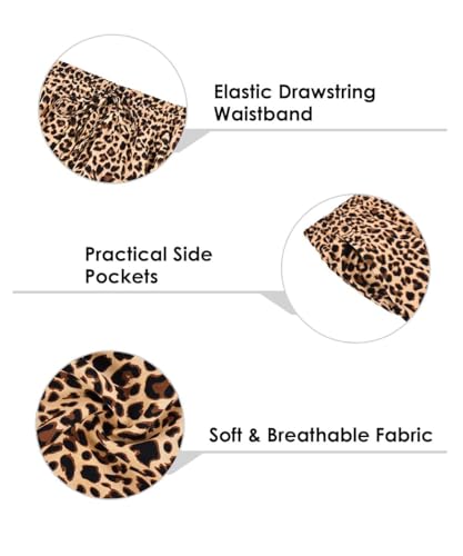 TIYOMI Plus Size Wide Leg Pants for Women Elastic Drawstring Pants High Waisted Lounge Pants XL-5XL3