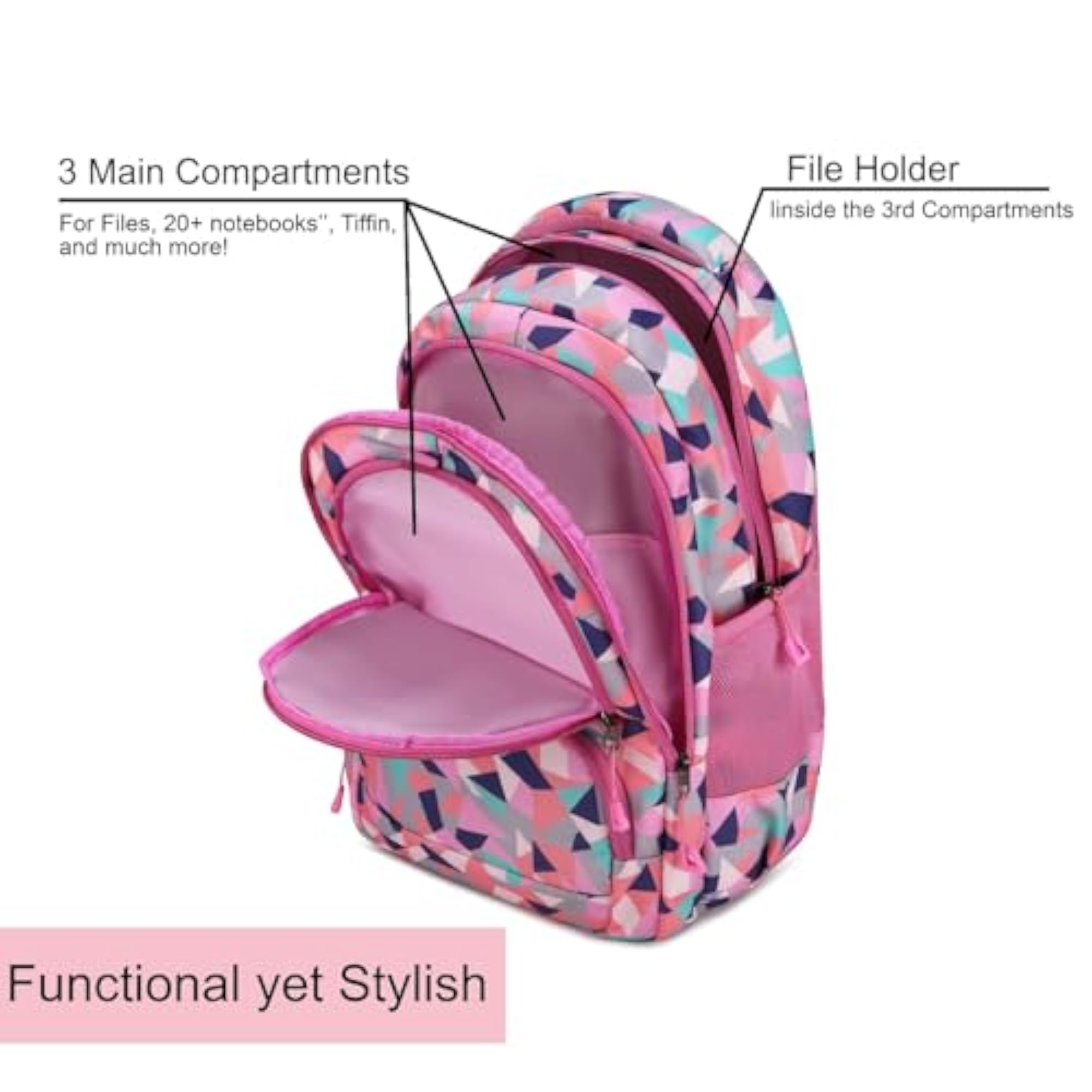 Stylish Backpack for Women & Girls, 30 L Water Resistant