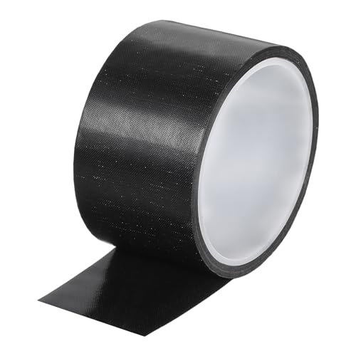 Image of MECCANIXITY High Temperature Tape 50mm PTFE Coated Fabric Tape Heat Resistant Tape for Vacuum Sealers Adhesive Tape 10m /33ft Black 0.13mm Thickness