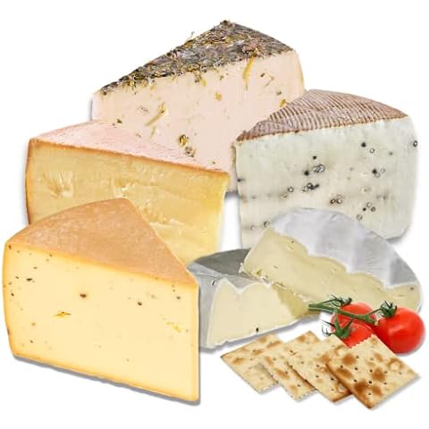 Almgourmet - Tiroler Käse - Set aus 5 lokalen Käsespezialitäten - Geschenk für Feinschmecker - Käsepaket inklusive Käsepapier Cover