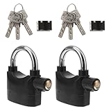 Toyvian 2 Stück Schwarzes U bügelschloss mit Integriertem Alarm Robustes Witterungsbeständiges Fahrradschloss mit Schlüssel Kompakt und Langlebig für Outdoor schutz