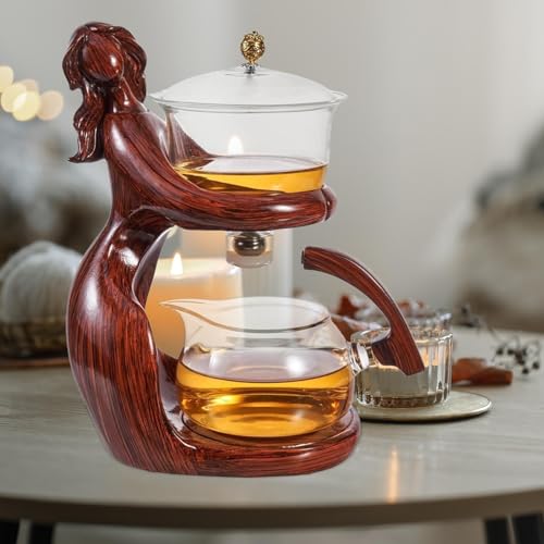 Kit théière en verre et résine, ensemble d'infusion design pour réception