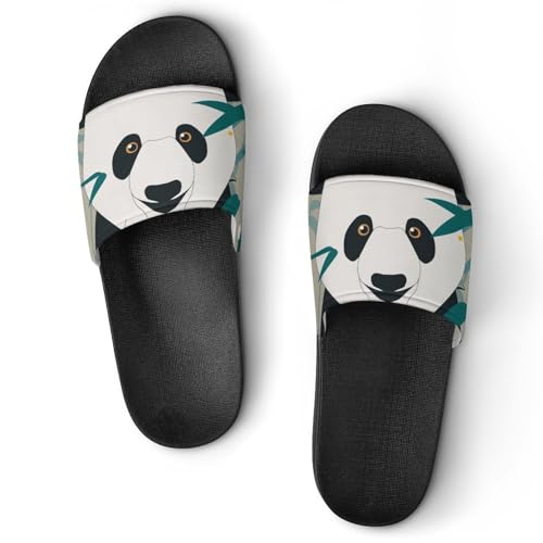 Chaussons de maison panda femme pour éviter les glissades en sortie de bain