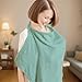 Neblueum Muslin Nursing Cover for Breastfeeding Moms - 100% Cotton Lightweight & Breathable Privacy Shawl with Adjustable Rigid Hoop | Multi-use Apron(Sage Green)