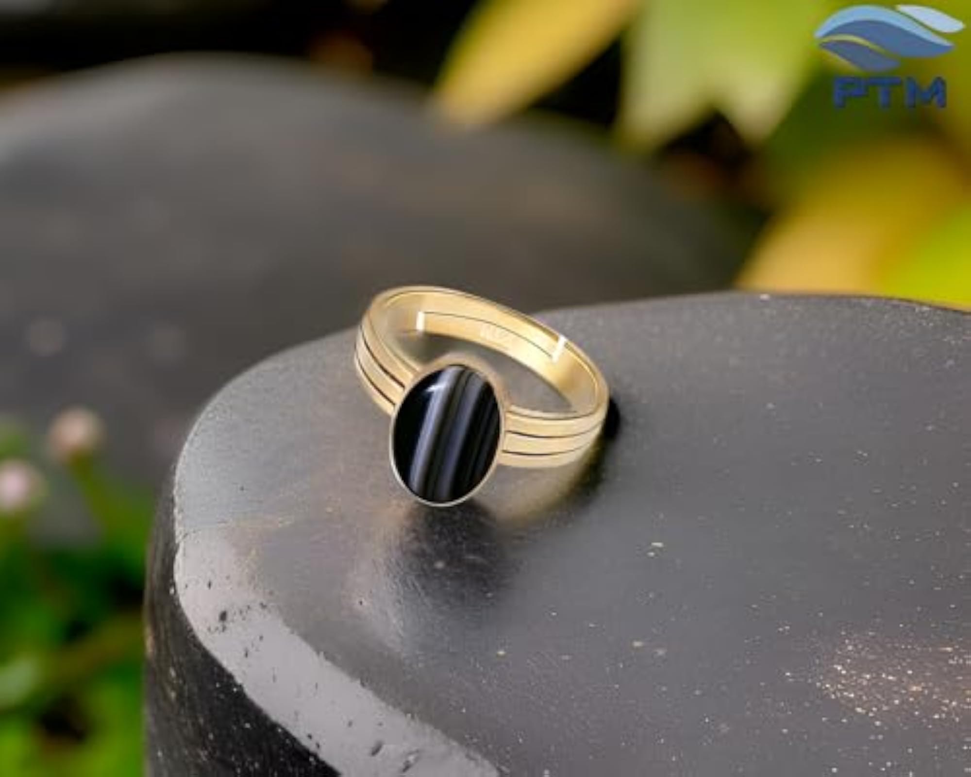 Adjustable Natural Sulemani Hakik Certified Gemstone Gold Plated Ring