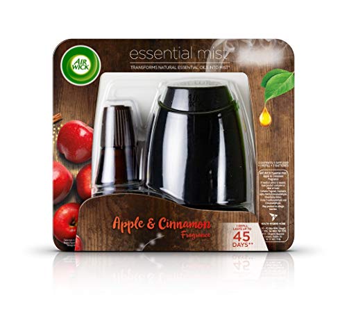 Airwick Ambientador Essential Mist Aroma Kit Manzana y Canela (1 difusor y 1 recarga)