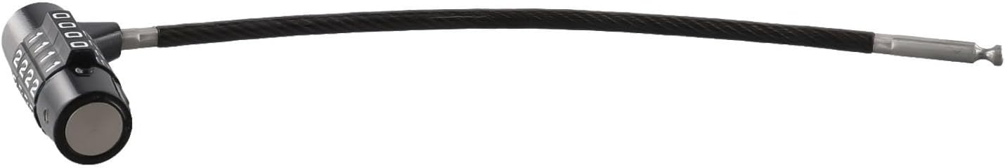 Steel Wire Combination Lock, Zinc Alloy Cable Padlock with 4-Digit Code Gym Locker, Garage, Gate, Fence, Toolbox and, 175mm