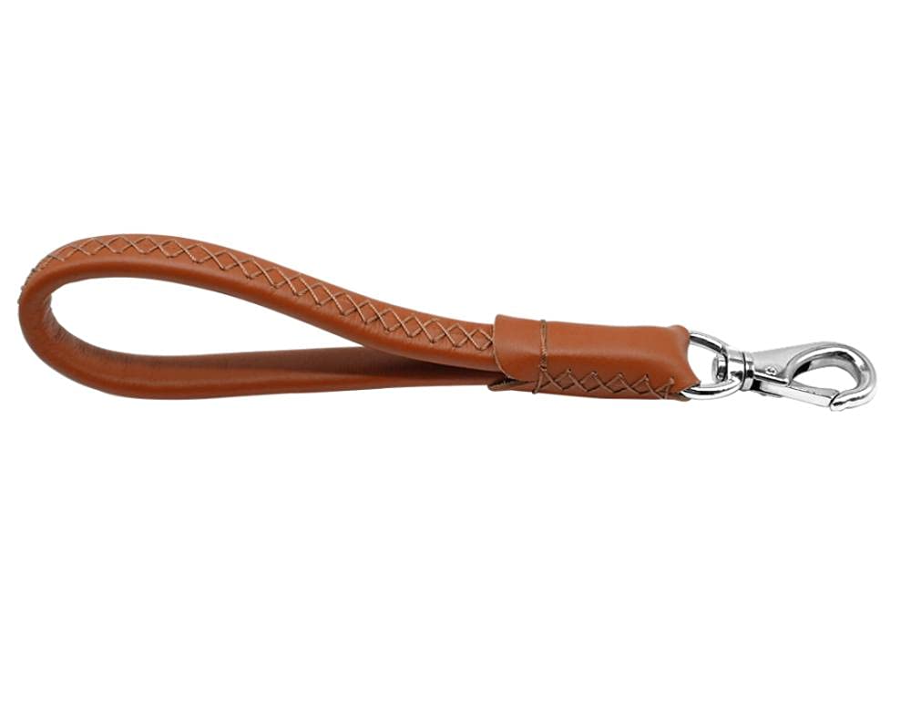 Correas Cortas for Perros Correa de Cuero marrón Resistente for Corta for tráfico for Grandes Entrenamiento y Paseos Pesados