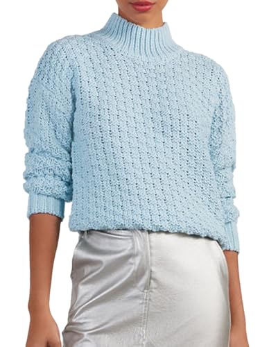 Image of cordat Women's 2024 Fall Long Sleeve Turtleneck Sweater Tops Hollow Knit Soft Pullover Jumper