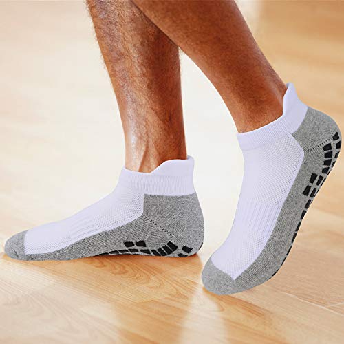 JHM No Show Short Cut Low Cut Anti Slip Non Slip,Non Skid Slipper Hospital,Sport,Athletic Socks with grips2
