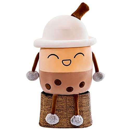 Uposao Bubble Tea Plush Toy Cuddly Toy, Cartoon Plush Dolls Funny Cushion Milk Tea Soft Doll Tea Cup Cushion Children's Toy Birthday Gift for Children Girls, 20cm
