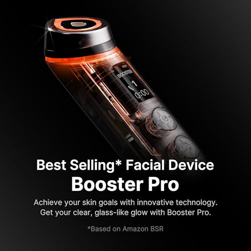medicube Age R Booster Pro 6 in 1 Massagegerät aus echtem Glas. gläserne Haut. koreanische Hautpflege. Schwarz