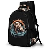 Pangolin Print Backpack Laptop Bag Casual Daypack Lightweight Travel Bag Work Business Backpack for Adult