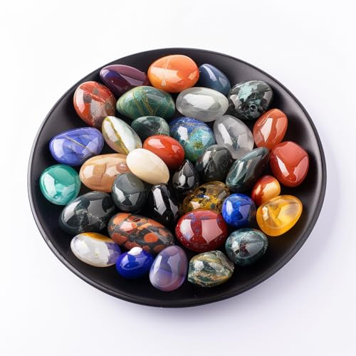 Image of Healing Crystal Set - 0.5 inch, Rhodonite Healing Stones for Healing, Meditation, Reiki