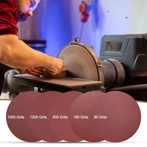 Disques abrasifs PSA 254 mm grain mixte en oxyde d aluminium uxcell - 6
