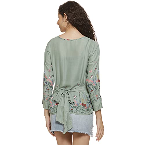 Image of Campus Sutra Women's Cotton Solid Regular Fit Shirt