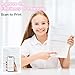 Lebt Mini Printer Sticker Printer Print Pod with 6 Rolls Sticker Paper, Seven Color Lighting Modes for DIY Scrapbook, Travel, Notes, Label, Memo, Compatible with iOS&Android