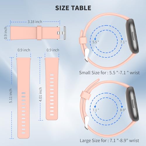 Pack de 4 correas de silicona para Fitbit Versa miniatura 5