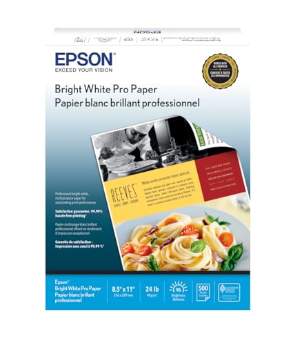 Epson Papel profissional branco brilhante - S041586-4, 21,5 x 28 cm (500 folhas)