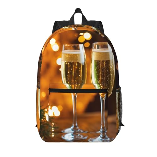 Sac à dos d'école pour homme et femme léger EdWal noir avec motif imprimé