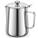 - Stainless Steel Build: 600 mL pitcher made of 304 stainless steel for safe everyday coffee prep at home or in the office - Precision Pour Spout: Tapered spout guides controlled pours for latte art and helps keep the counter cleaner - Froth at Home:...