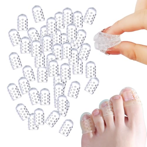 Toe Protectors Women, Gel Corn Removers for Toes, Silicone Toe Protectors Toe Covers for Women, Toe Sleeves for Corns, Blisters and Pain Relief (24)