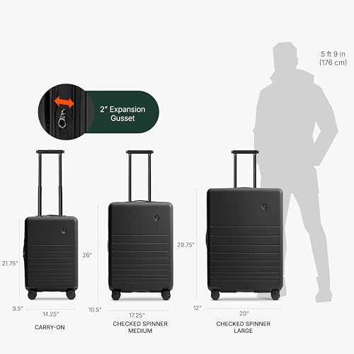 Image of Traveler's Choice Markham Hardside Expandable Luggage with Hinomoto Spinner Wheels, 30-Inch Large, Black