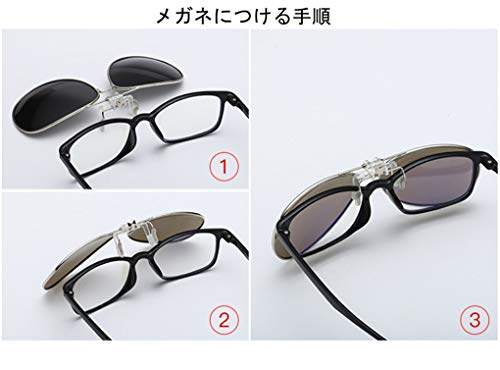 MARUYUKI 偏光 サングラス 丸型 クリップオン メガネの上か