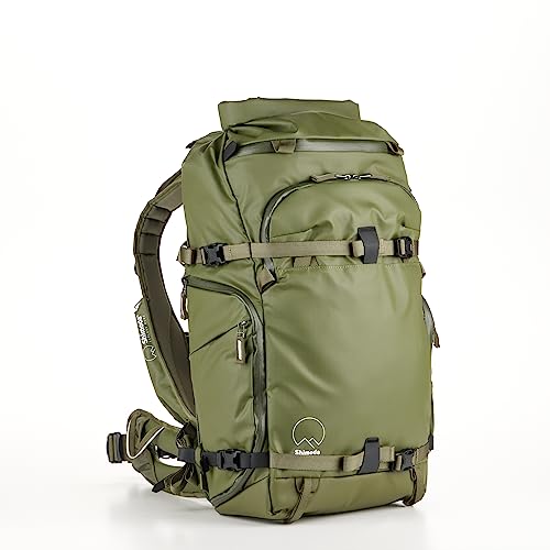 Shimoda Action X30 v2 Backpack, Outdoor Photography Adventure Pack for mirrorless and DSLR cameras, w/Modular Core Unit Compatibility, Expandable Rolltop, 16" Laptop Sleeve, Army Green