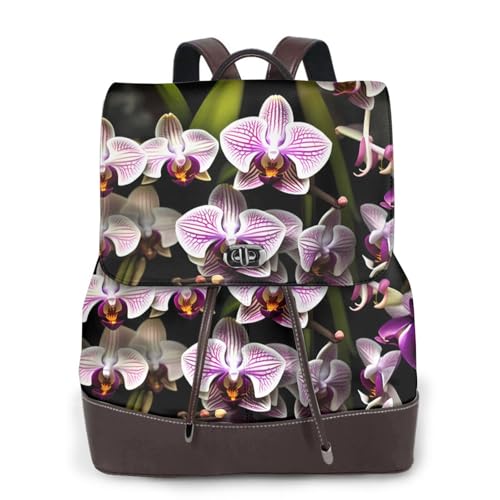 Sac à dos ordinateur portable avec compartiment sécurisé en cuir