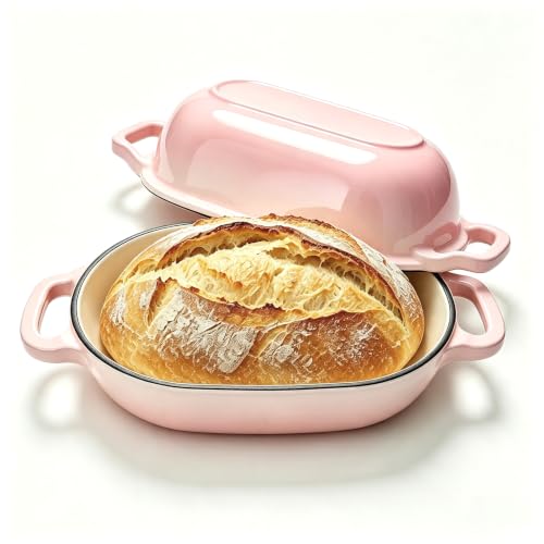 JINCHUFURI 5-Quart Oval Enameled Dutch Oven