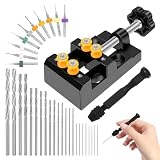 Kit de mini furadeira, faixa de fixação de 0-5,5 cm, mini braçadeira de torno de bancada com brocas, torno pequeno de precisão para artesanato, fabricação de joias, modelagem e reparos