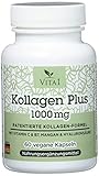 Collagen 100% vegan 60 Kapseln Vitamin B7 Biotin + Hyaluronsäure + Vitamin C Hochwertiges Kollagen normalem Haar, Haut und Nägeln
