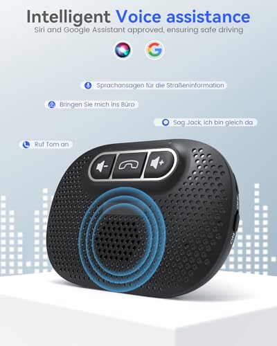 image for ANSTEN Hands-Free Car Bluetooth Speaker, Bluetooth Car Kit for Cell Ph