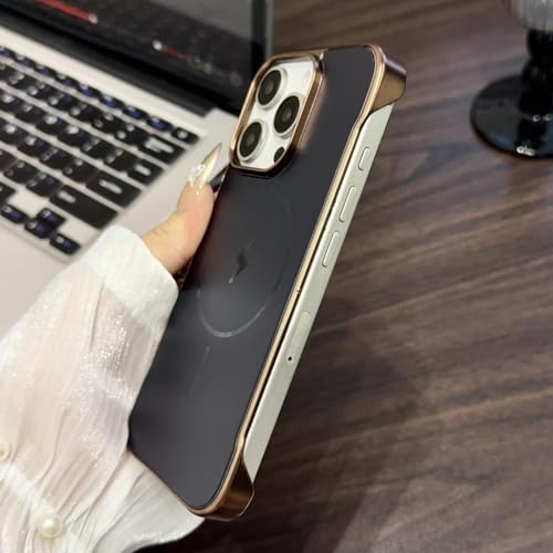 Coque iPhone 13 Pro rigide violet foncé aimantée luxe - 4