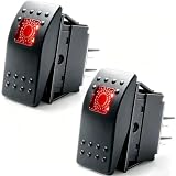 Taiss 2 pièces bateau Marine interrupteur à bascule éclairé 12V 20A 4 broches marche/arrêt...