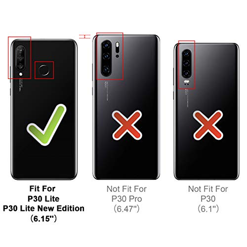 HOOMIL Handyhülle für Huawei P30 Lite Hülle, für Huawei P30 Lite New Edition Hülle - Schwarz – Bild 3
