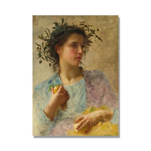 Impressions sur toile de maître, Tapisserie d'été par Bouguereau, décoration murale de prestige