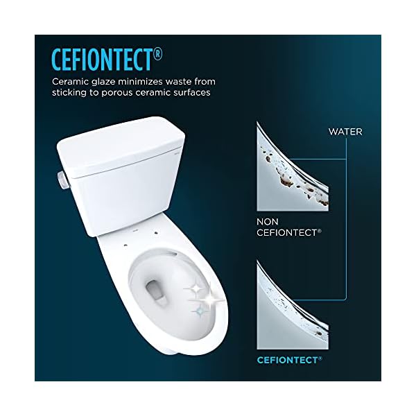 Toto drake two piece elongated 16 gpf universal height tornado flush toilet with cefiontect and 10 inch rough in cotton white cst776cefrg1001  urban country home decor