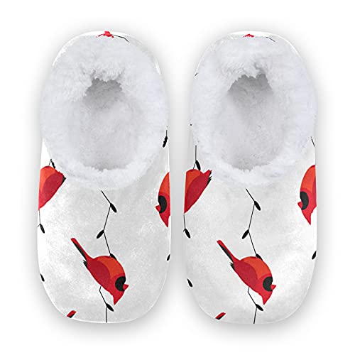 Poeticcity Unisex Fuzzy House Slippers, Warm Fur Lining Shoes, Non-Slip Memory Foam Slippers M-XXL