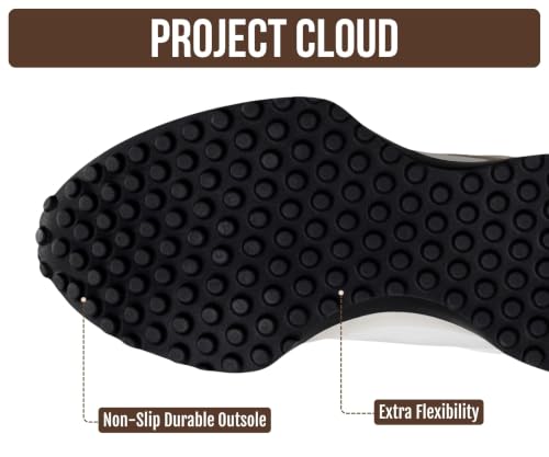 Image of Project Cloud Trendy Fashion Sneakers for Women 2026 - Memory Foam and Non-Slip Comfortable Casual Ladies Shoes for Womens Fashion Sneakers - Lightweight Lace-up Shoes (Lecco)